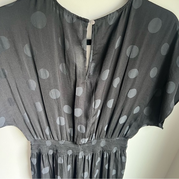 EUC Madewell Black Polka Dot Wrap Front Smock Waist Jumpsuit - Small - Picture 11 of 13